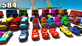 GTA V Mods Stunt Car Racing Challenge By SPIDER-MAN With Amazing DISNEY CARS AND MCQUEEN ep 584 screenshot 5