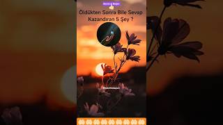 Öldükten Sonra Bile Sevap Kazandıran 5 Şey ?