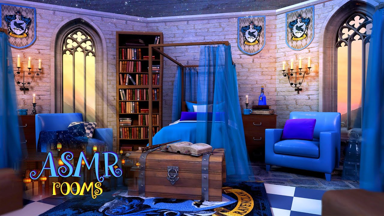 Harry Potter Inspired Ambience Ravenclaw Dormitory 4k Uhd 1 Hour Soundscape Animation