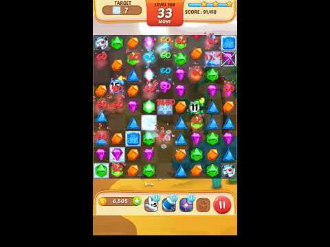 Jewel Match King Level 166 - Walkthrough ( No Booster )