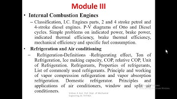 Module III Internal combustion engines (Part 1) #EME (Elements of Mechanical engineering 18ME15/25)