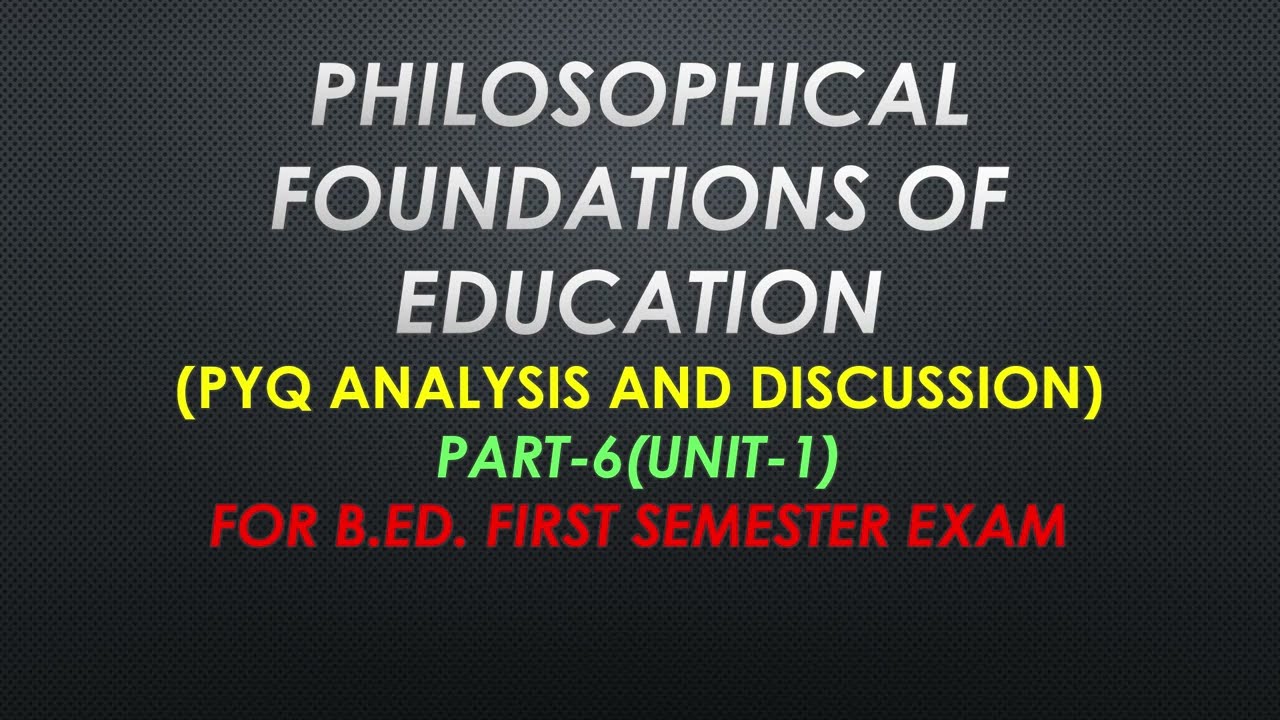 AKU 1st SEM PYQ. CONCEPT OF EDUCATION 