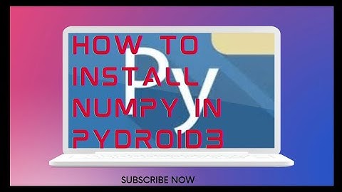 How to install Pandas in #pydroid3