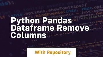 python pandas dataframe remove columns