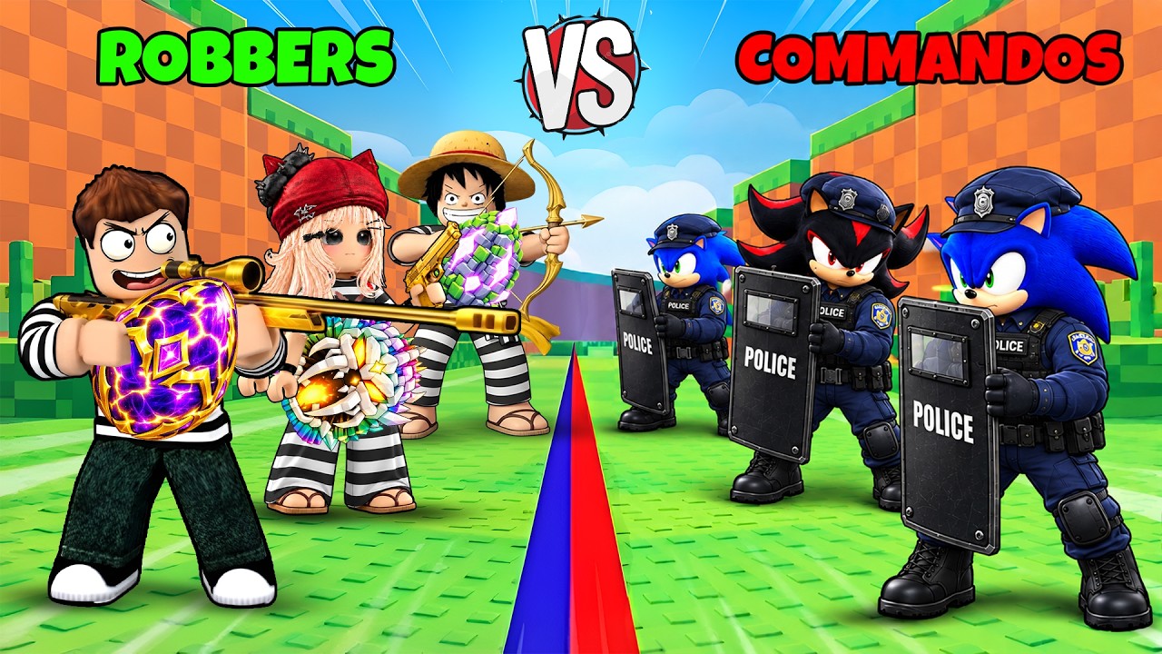 ROBBERS VS GUARDS CHALLENGE IN STEAL AN EGG ROBLOX !!