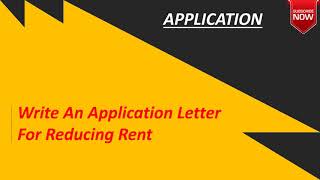 Write An Application Letter For Reducing Rent  Application format📜 screenshot 2