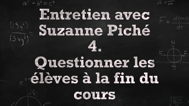 Questionner les lves  la fin du cours - Entretien ...