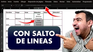 APRENDE Como unir texto o Concatenar datos con Salto de Linea en Excel