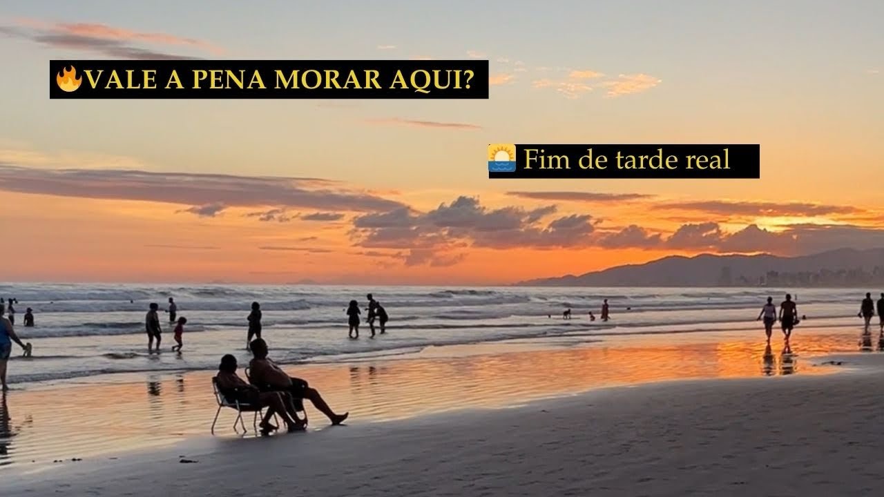 👉 Vale a pena morar em Praia Grande? Veja esse fim de tarde…#praiagrande #litoralsp 