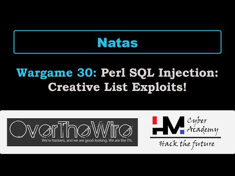 Natas 30 | Perl SQL Injection: Creative List Exploits! | OverTheWire Wargames