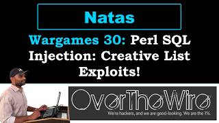 Natas 30 | Perl SQL Injection: Creative List Exploits! | OverTheWire Wargames
