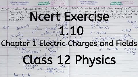 Ncert Exercise 1.10, Chapter 1, Electric Charges and Fields, Class 12 Physics