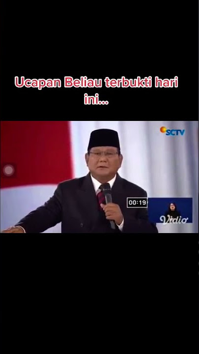 Ucapan Beliau Terbukti Hari Ini || Prabowo Subianto