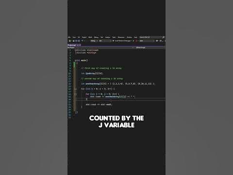 Here's How To Loop Through 2D Arrays In C++ Programming! #shorts - YouTube
