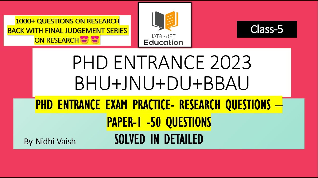 bbau phd entrance question paper