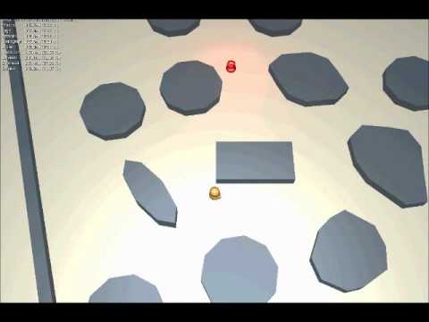 AI test - Advanced Obstacle Avoidance following a target Blender GE