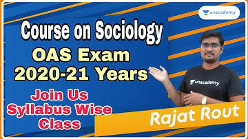 Course on Sociology Optional for OAS Mains 2020-21 II OCS Exam II Banking with Rajat
