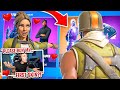 I asked strangers for FREE SKINS on my girlfriend&#39;s Fortnite account... (it worked)
