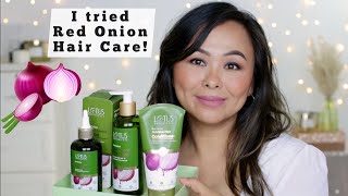 Control Hair Fall &amp; Breakage with Red Onion Hair Care | Lotus Botanicals Red Onion range review