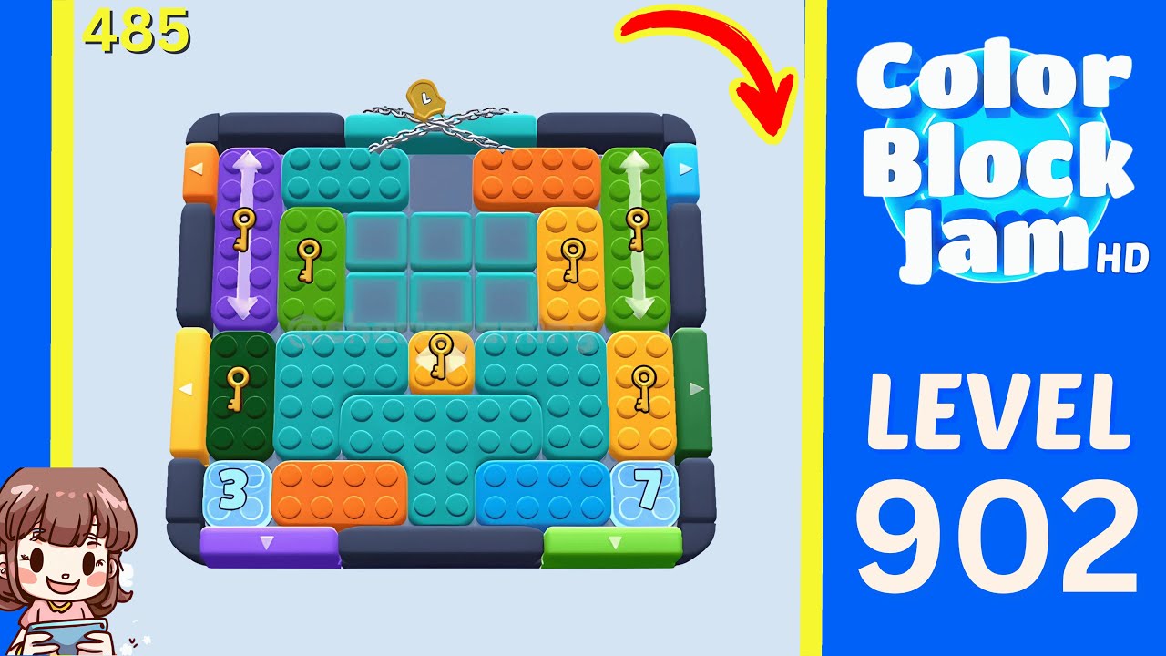 Color Block Jam Level 485 (902) Solution Walkthrough - YouTube