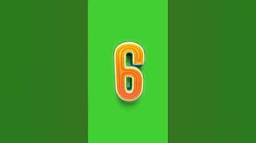 Yellow Glowing 3D Text Effect 10 to 0 Numbers Countdown with Voice Over | GREEN SCREEN #countdown