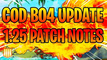 BO4 UPDATE 1.25 PATCH NOTES! MICROMG 9MM, REAPER NERF, ECHOHAWK AN-94 BUFFS, AND NEW BLACK MARKET!
