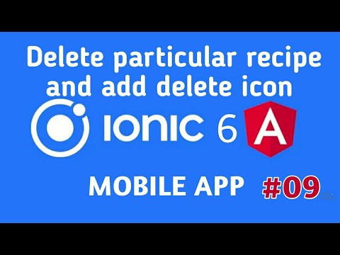 delete particular recipe and add delete icon | ionic 6 tutorial for beginner | latest technology