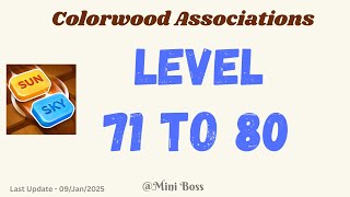 Colorwood Association Level 71 - 80  Answers | Relaxing Word Association Puzzle 🧩