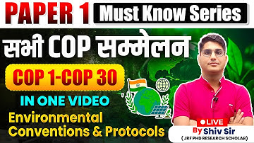 All COP Summits Explained | COP 1 to COP 30 | UGC NET Paper 1 Environment by Shiv Sir