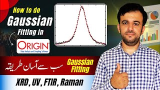 Gaussian fitting in origin | Gaussian curve fitting | Gaussian peak fitting | Lecture 7