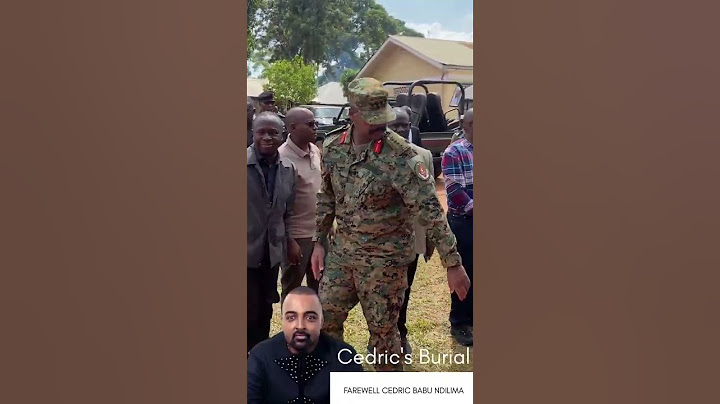 Gen Muhoozi Kainerugaba welcomed by Speaker Thomas Tayebwa at Cedric Babu's burial #museveni