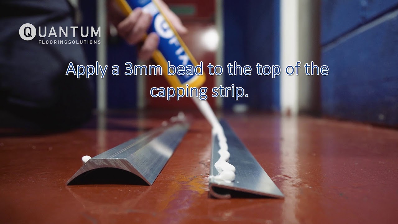 How to fit aluminium capping strips and cove former for resilient