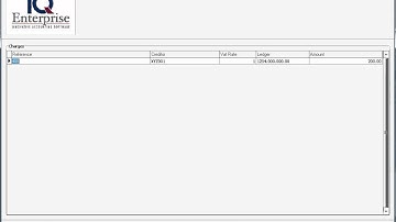 IQ POS   Utilities   Setup   Module Parameters   Creditors     4    External Charges   Setup Transactions