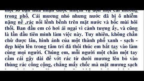 Tập làm văn kể về việc bảo vệ môi trường