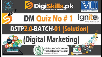 Digiskills Digital Marketing Quiz No 1 solution | DSTP 2.0 Batch 1| Batch_12 |  Quiz No1|By Vu BsCs|