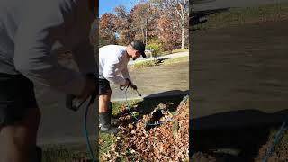 Pressure Washing - Greenworks 2000 Psi Electric Pressure Washer On Concrete