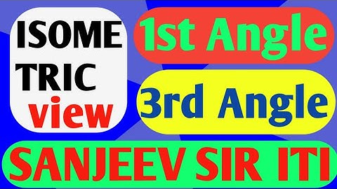How To Draw Isometric view and Orthographic in 1st Angle and 3rd Angle Projection #sanjeevsiriti#