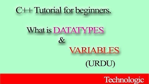 variables and datatypes in c++ in urdu - 2