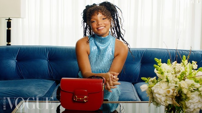 Gucci celebrates the Gucci 1955 Horsebit bag with a new campaign starring  Halle Bailey, Hanni, and Julia Garner
