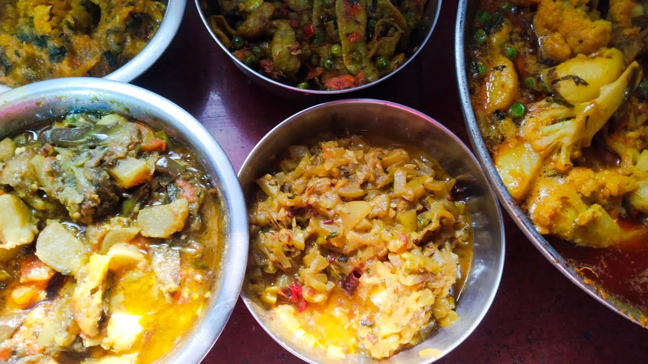 makar sankranti special sabji # gobi, seem baigan , loki pumpkin # different types of sabji # recipe