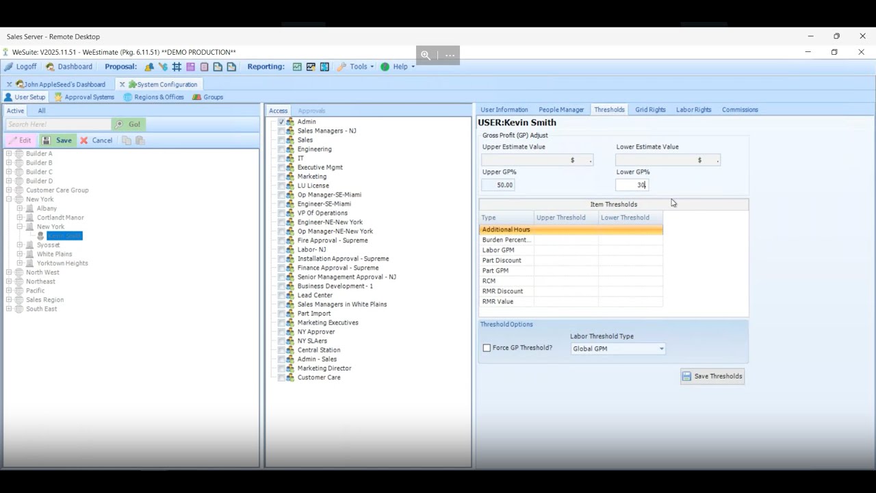 Admin Training: WeEstimate System Configuration Overview