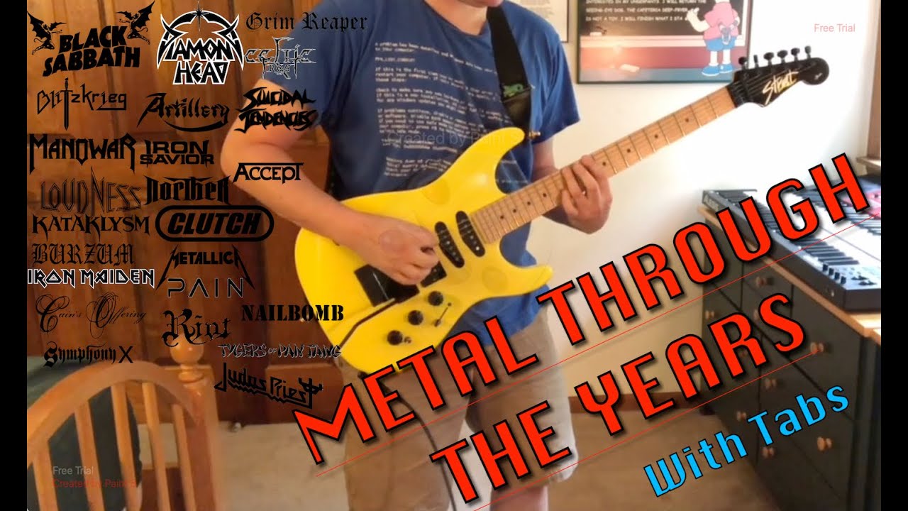 METAL GUITAR RIFFS THROUGH THE YEARS (WITH TABS) YouTube
