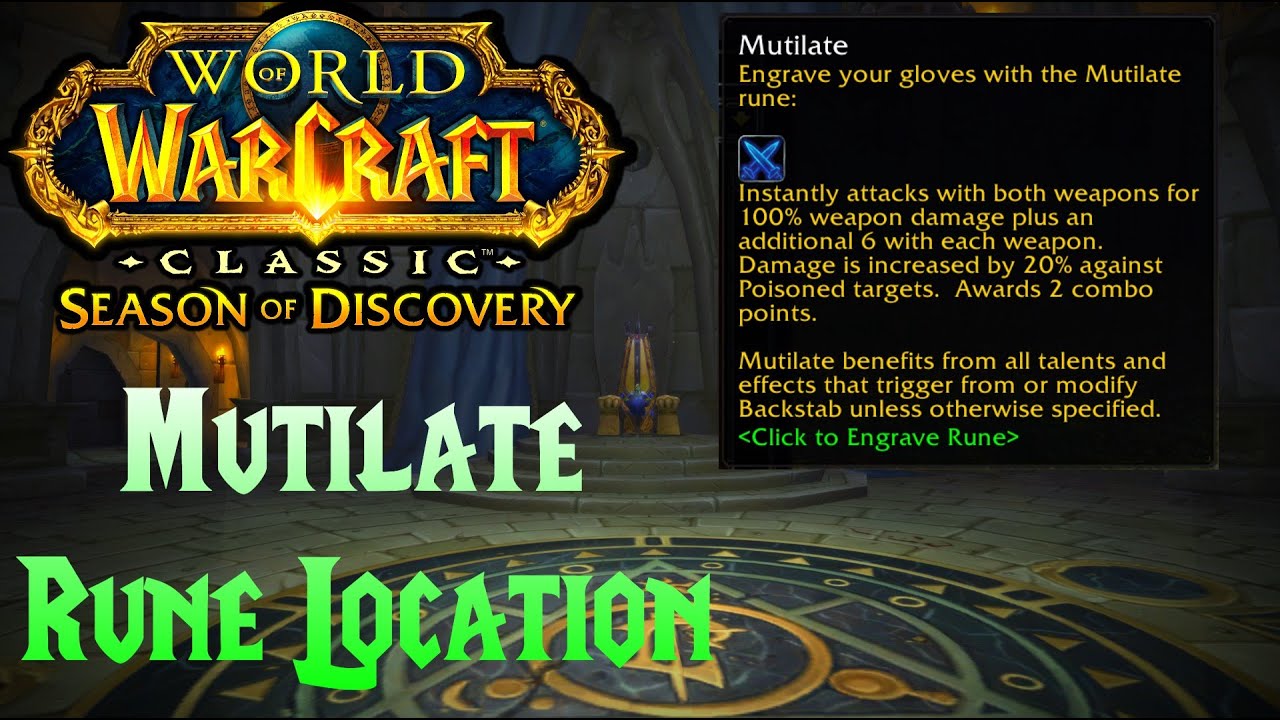 WoW SoD - Horde: Mutilate Rune Location
