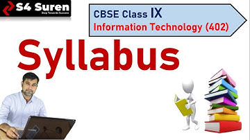 NEW SYLLABUS OF INFORMATION TECHNOLOGY-402  CLASS:  IX (2021-22)