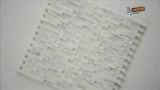 Arabescato Cararra Splitface 12″ x 12″ Marble Mesh-Mounted Mosaic Tile Pattern- MSI Collection