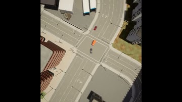 Scenario Unprotected Left Turn (Single Mode): Bird-eye View