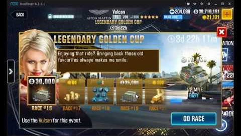 CSR2 Vulcan Legendary Golden Cup with 4 stage 6 installed
