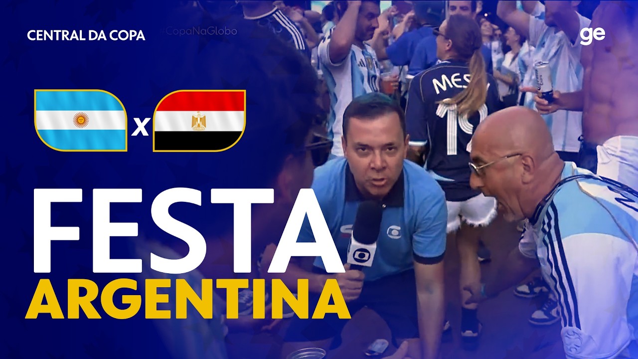 TIAGO MEDEIROS INVADE FESTA ARGENTINA EM ATLANTA | Central da Copa | Copa do Mundo 2026 | ge.globo