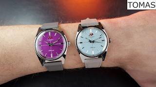 Perfect office watch by Merkur. Blue vs Purple