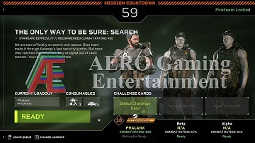 Aliens: FireTeam Elite: The Only Way to be Sure: Search (Phalanx Kit) - Solo / Standard Difficulty